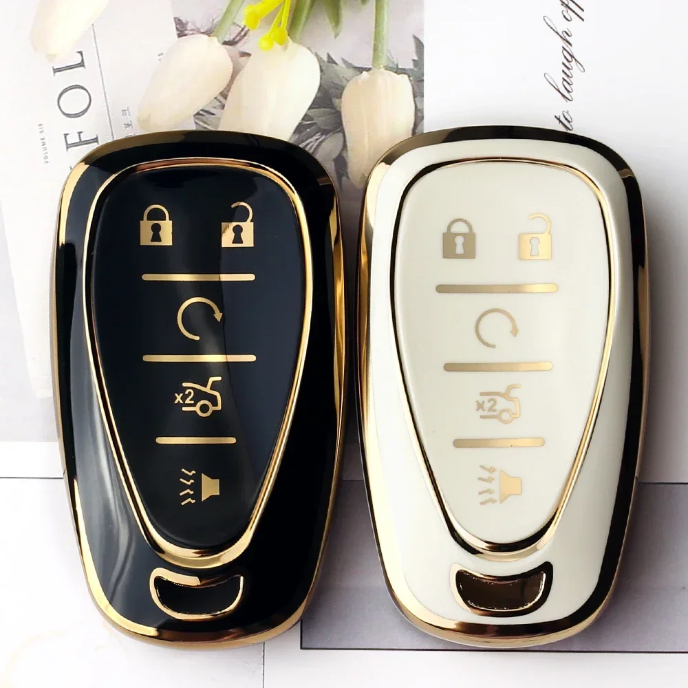 KEYYOU TPU Car Key Case Cover For Chevrolet Malibu Blazer Traverse Seeker Onix Equino Volt Bolt Trax Orlando Cruze Spark Camaro