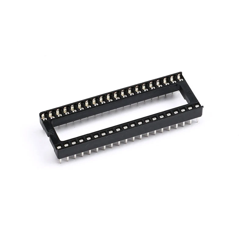 5-10Pcs IC Socket Round Square Hole DIP 6 8 14 16 18 20 24 28 40 Pin Connector IC Seat Narrow Wide 6P/8P/14P/16P/18P/20P/24P/28P