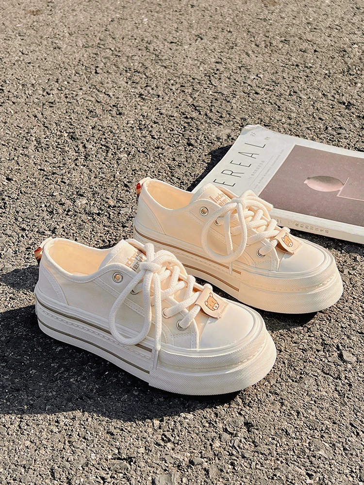 

Little White Shoes Spring New Canvas Shoes Small and Versatile Student Casual Shoes