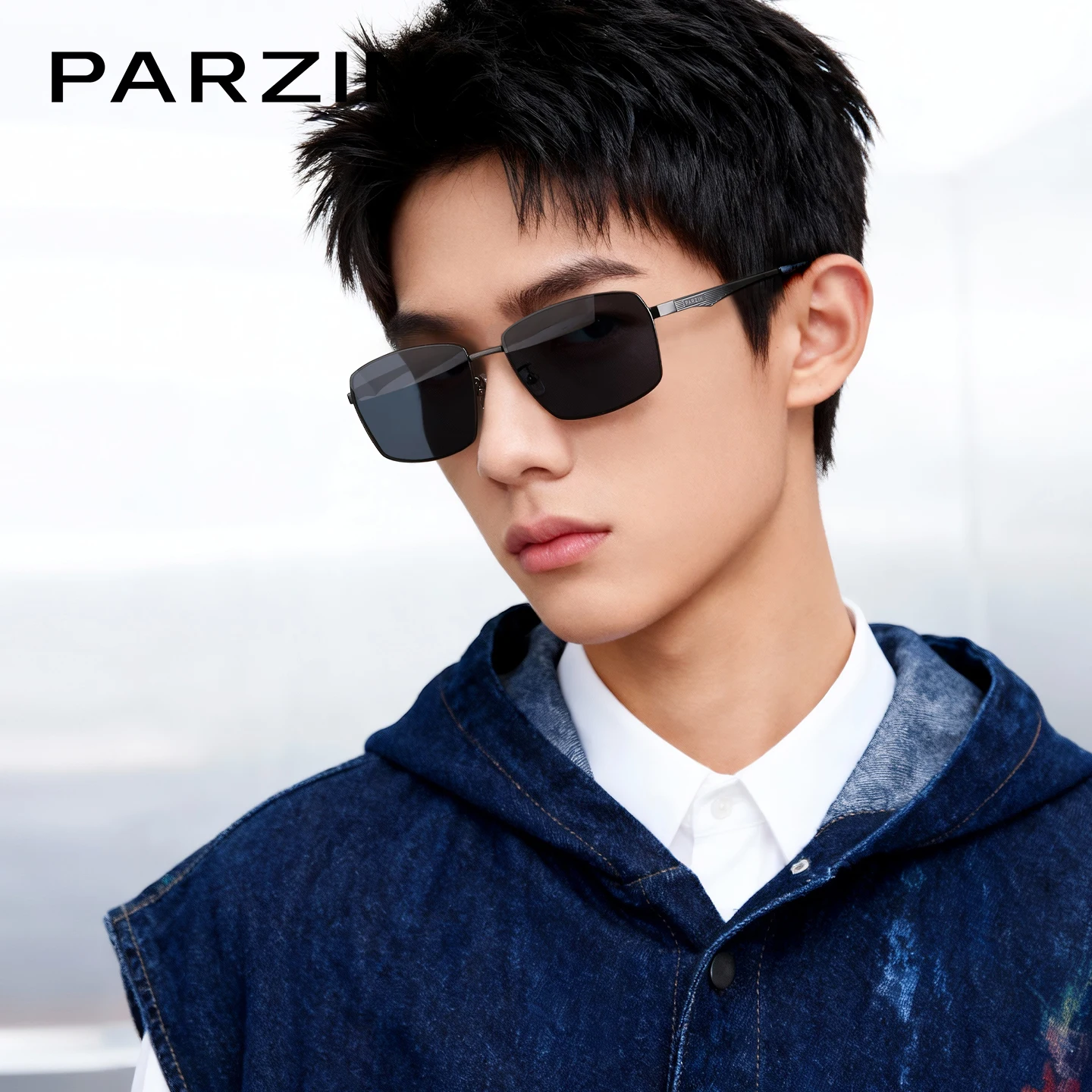 PARZIN gafas De Sol polarizadas para hombre, gafas De Sol De conducción De viaje, gafas rectangulares para hombre, gafas deportivas De nailon para pescar, Lentes De Sol 8235