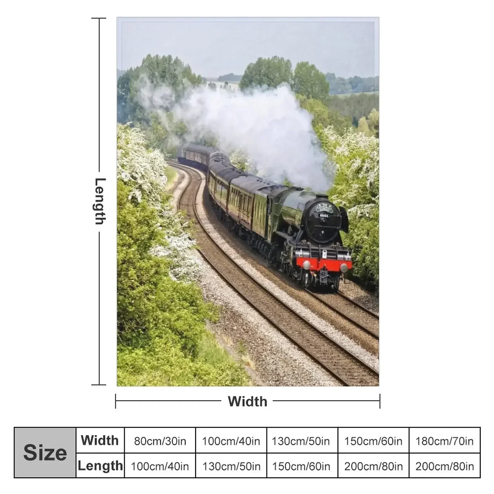 A3 Class 60103 Flying Scotsman Steam Locomotive Throw Blanket Luxury Throw Baby Luxury Blankets