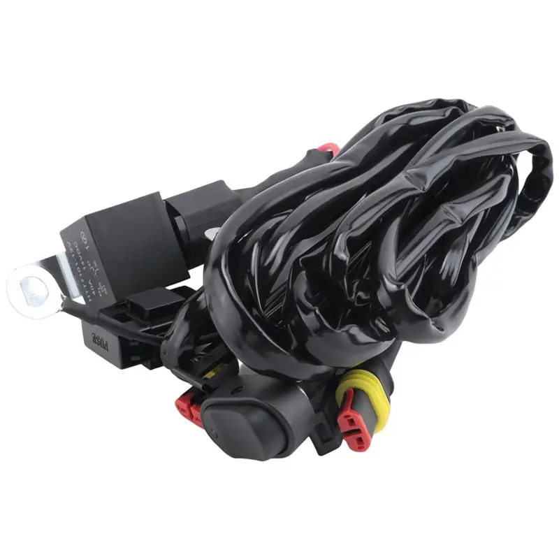 A01K-Motorcycles LED Fog Light Wiring Harness Wire For BMW R1200GS /ADV F800GS