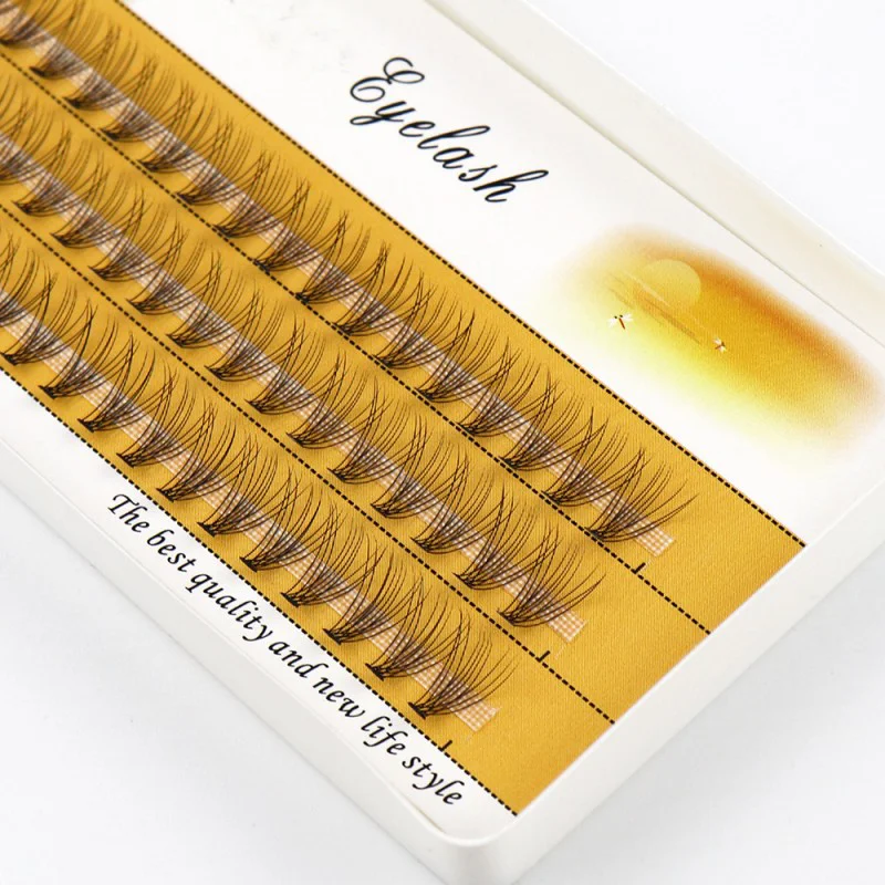 1 Box/60 Bunches Mink Eyelashes Natural 3D Russian Individual Eyelash extension 10D Eyelash cluster Makeup Tool Lashes Wholesale