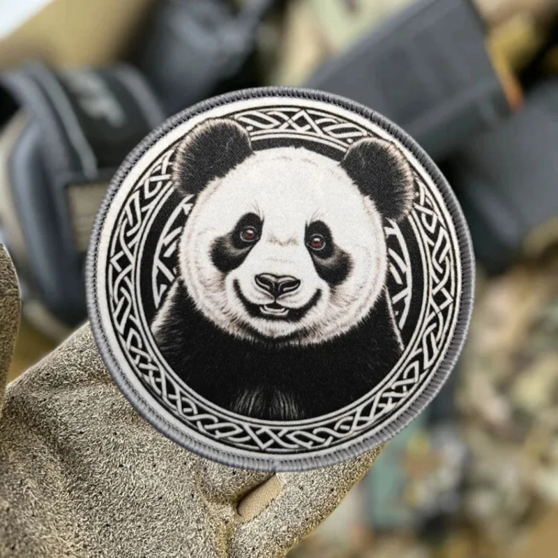 Panda Parche táctico de gancho y bucle insignia militar para ropa - imagen 2