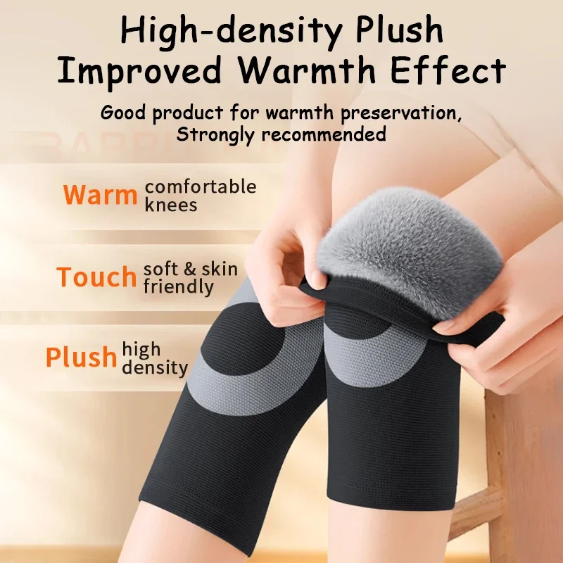 1 Pair Winter Warm Knee Pads For Women Men Old People Cold Leg Arthritis Kneepad Knee Support Rabbit Knee Protector