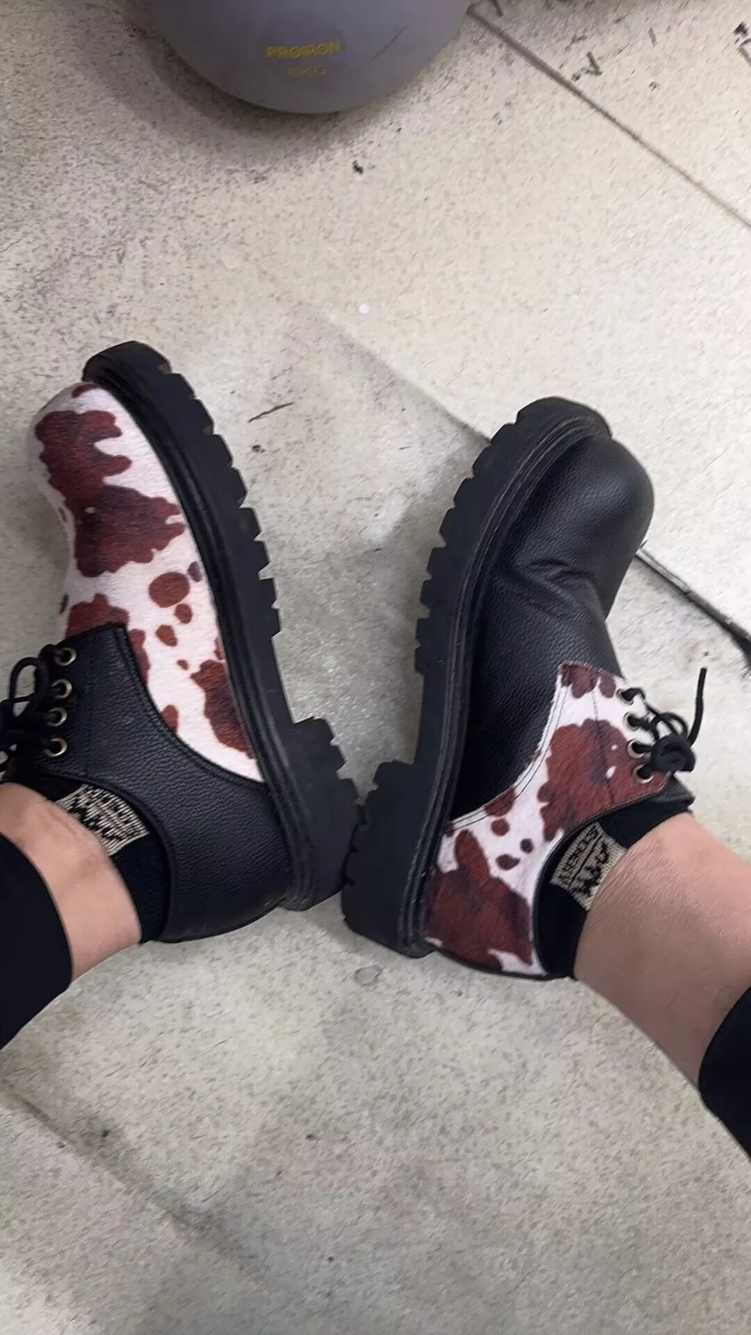 2025 Horsehair Debi  Same Men and Women Milk Mandarin Ducks Small Leather Lace-up Thick Heel Platform Soft Single Casual Shoes