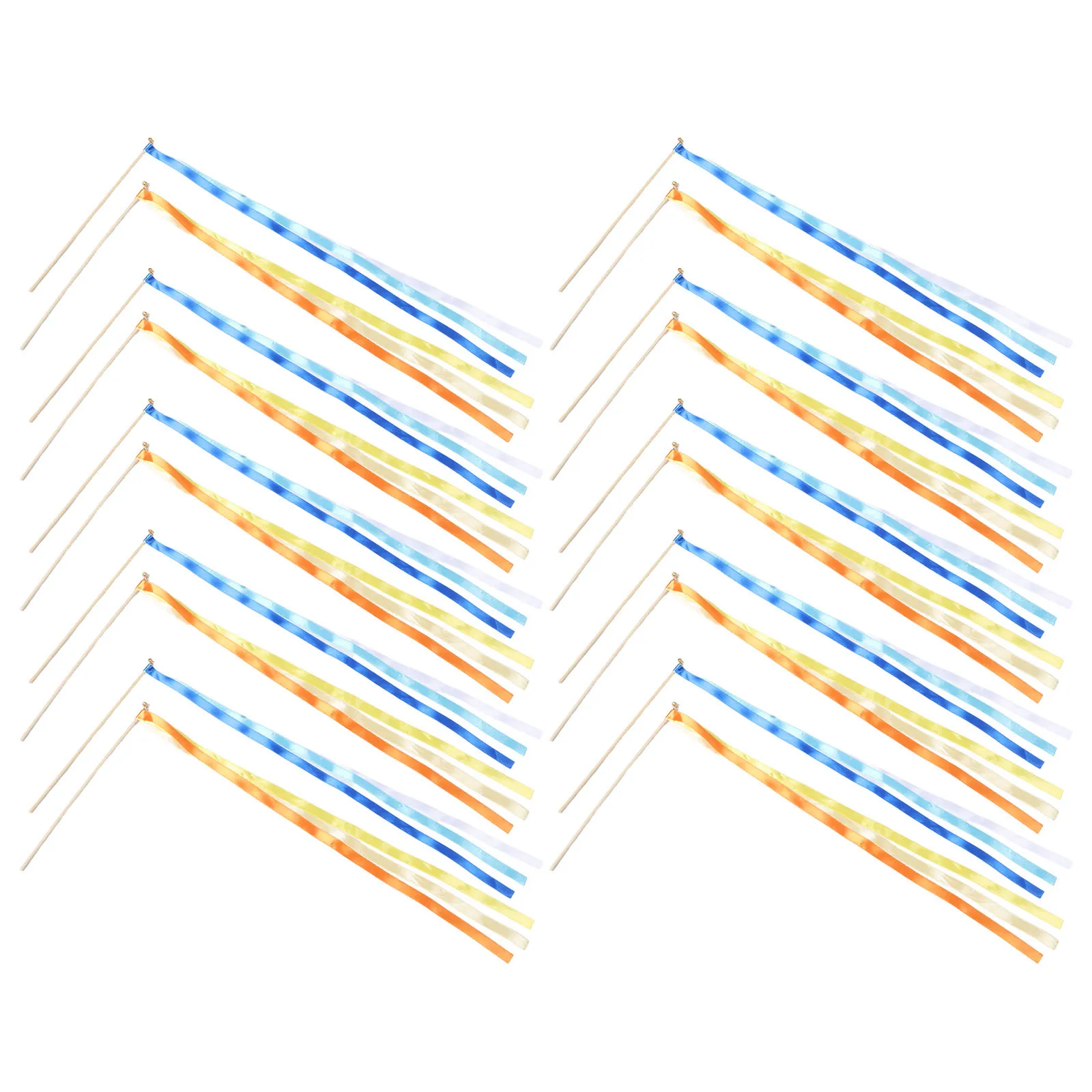 

20Pcs Wooden Fairy Ribbon Sticks Colorful Wands Bells Wedding Birthday Party Dance Streamers Decorations Fairy Wands for Wedding