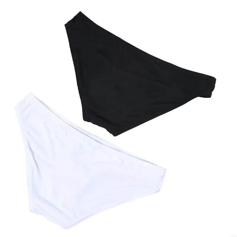 

L5YC Low Rise Ice Silk Men's Underwear Solid Color Seamless Briefs Underpants