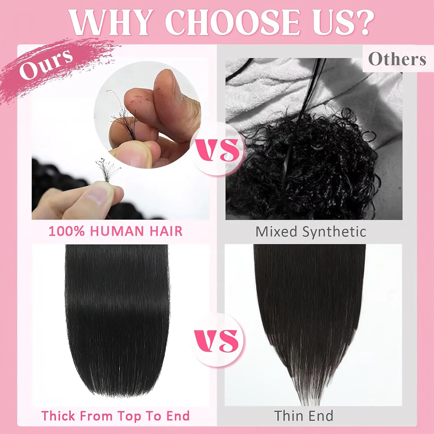 ต่อผมแบบคลิป ต่อผมแท้ มองไม่เห็นรอยต่อ ผมบราซิลแท้ สำหรับผู้หญิง เนื้อนุ่มลื่นไร้รอยต่อ