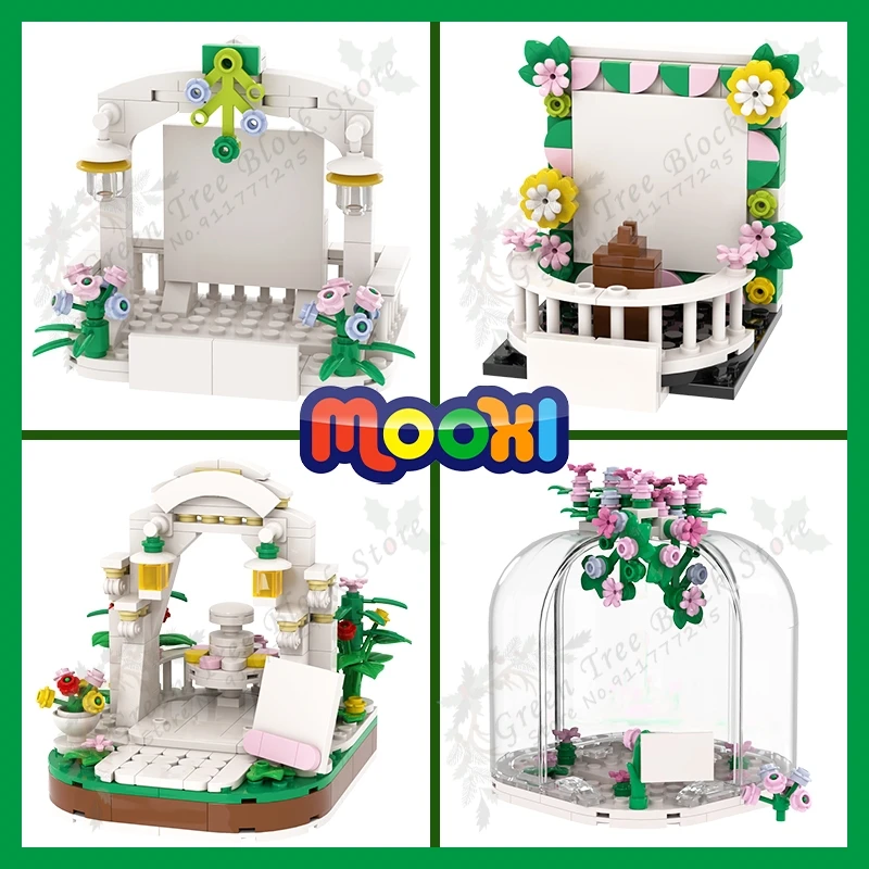 City Series Wedding Scenes Building Blocks Oath Stand Love Seesaw Bride And Groom Group Models MOC Assembly Bricks Toys For Kids