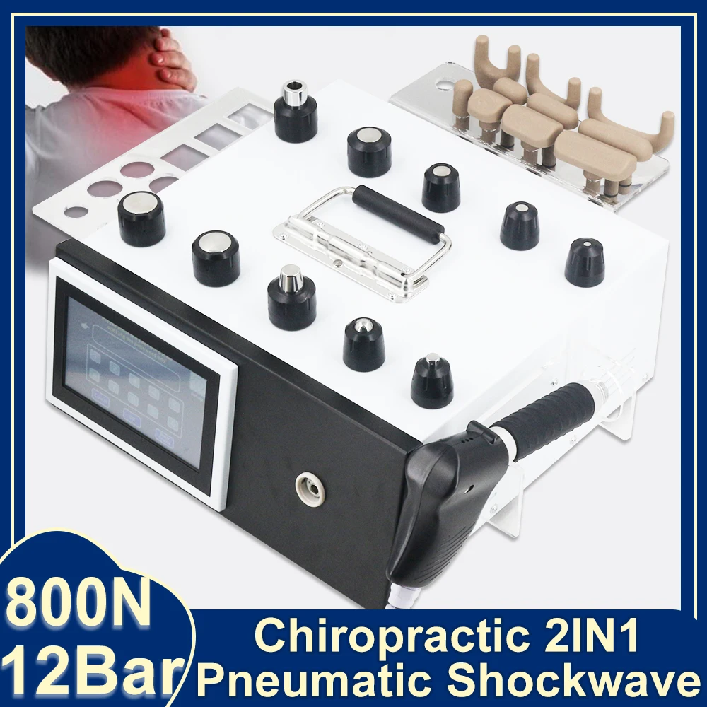 12Bar Pneumatic Shockwave Therapy Machine Effectively For Shoulder Muscle Relaxation Relieve Pain Chiropractic Equipment