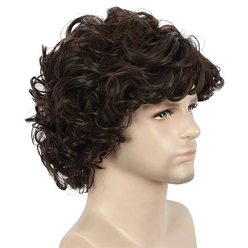 

Short Curly Brown Wig Anime Cosplay Wigs Halloween Cosplay Costume Hair Wig