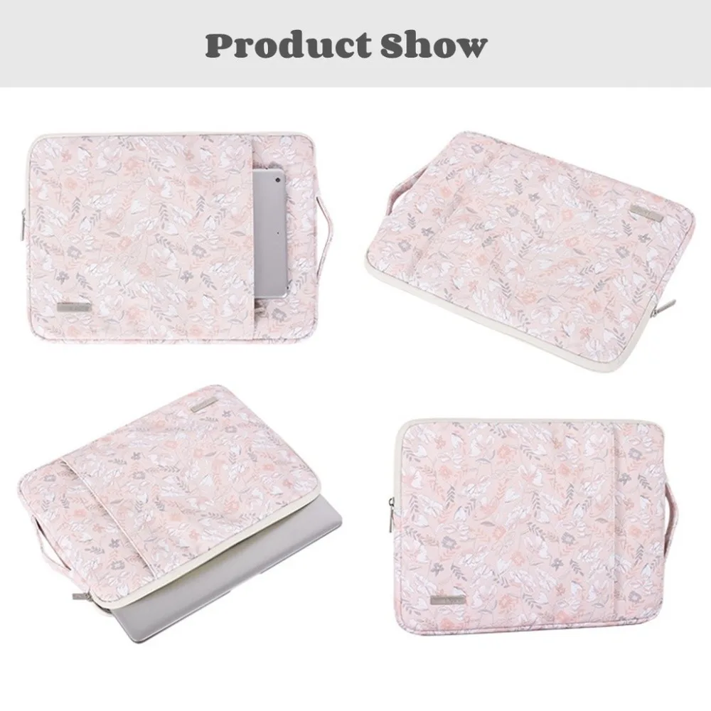 Portable Waterproof Laptop Bag Shockproof Anti Fall Briefcase Ultra Thin with Pocket Computer Notebook Bag Women
