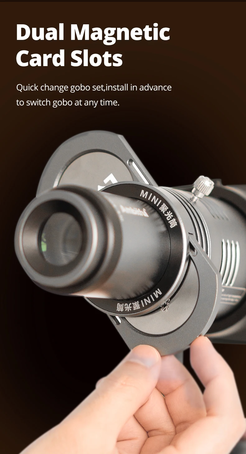 Ambitful AL20 Fotografie-Projektor-Aufsatz, Scheinwerfer, konischer Snoot, optischer Kondensator für Mini Bowens Godox Zhiyun INKEE – Detail 12