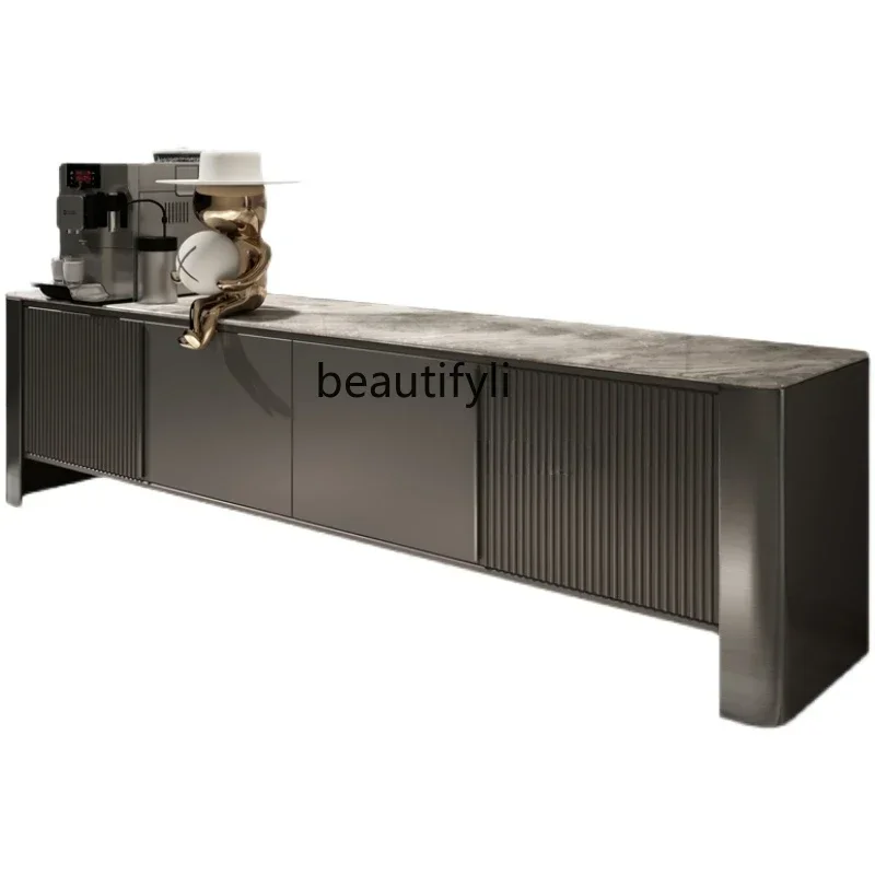 

Итальянский кофейный столик из массива дерева, шкафчик для телевизора, роскошный чайный столик для гостиной, квадратная каменная тарелка, чайный столик