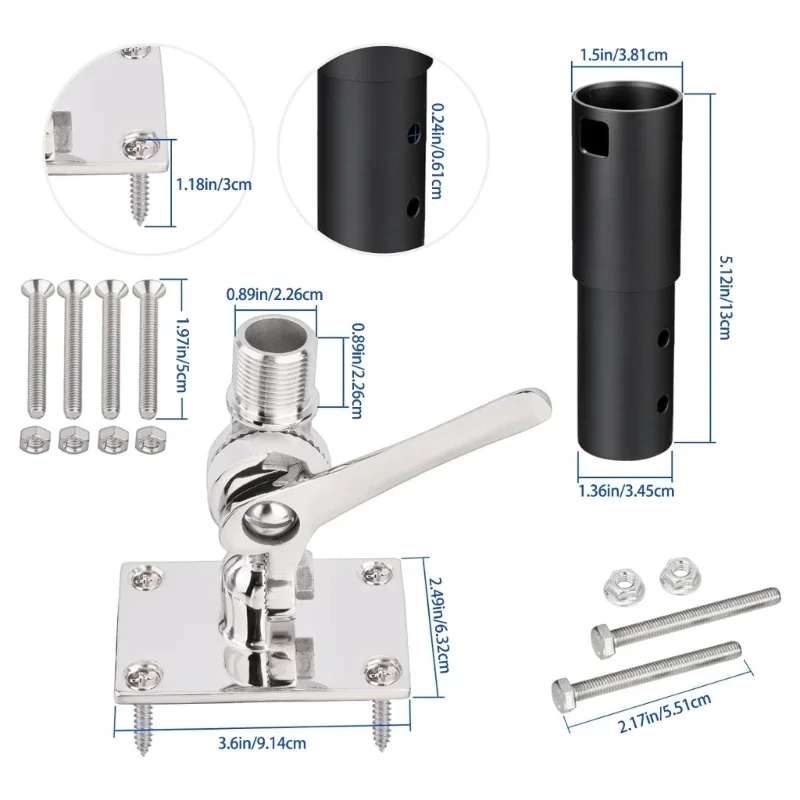 Antenna Mounting Adjustable Antenna Base Mount with Screw for Starlink Satellite Dish V2 Mount Accessories