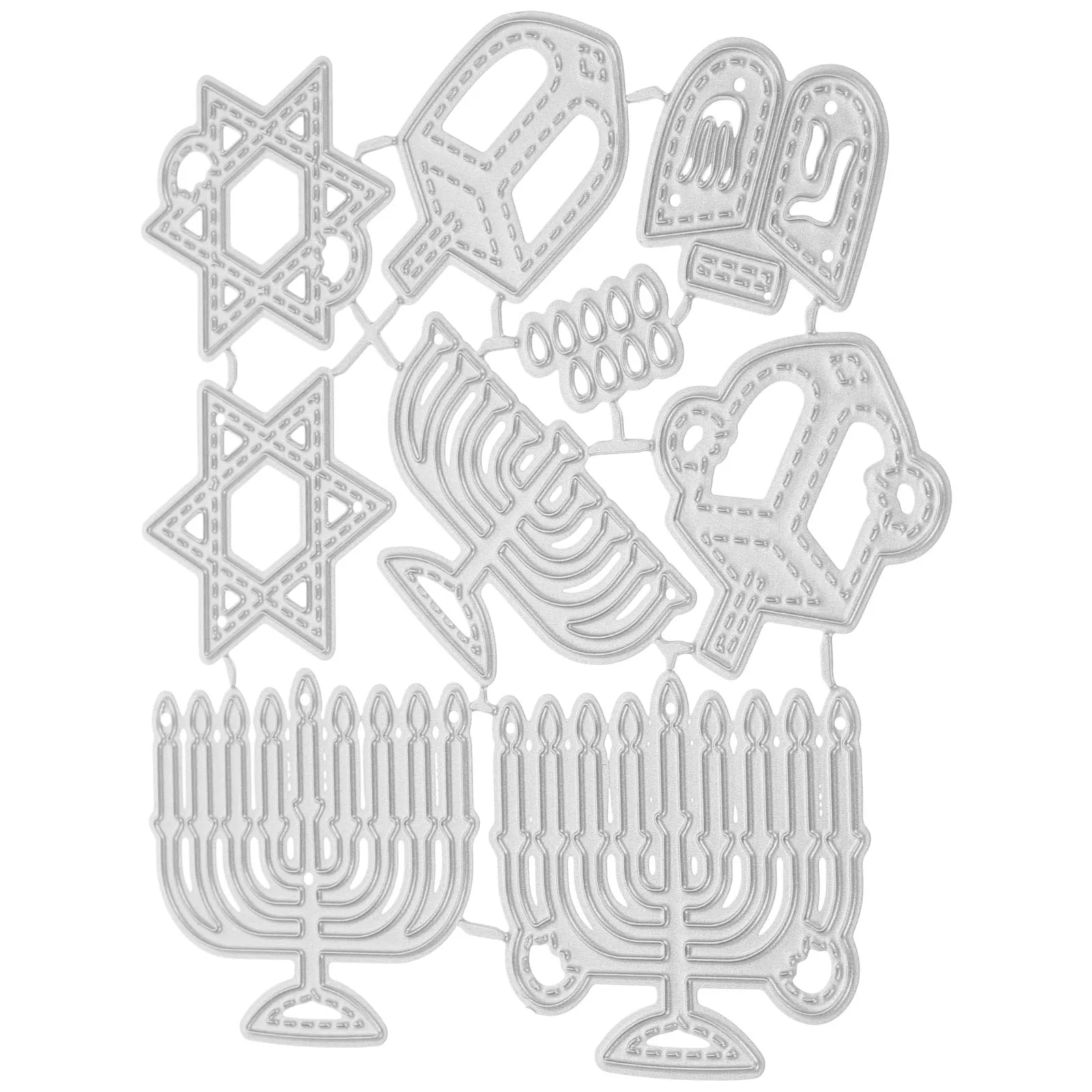 

Metal Cutting Dies Embossing Paper Crafts Happy Hanukkah Templates Scrapbooking Stencils Carbon Steel DIY Handmade Tools