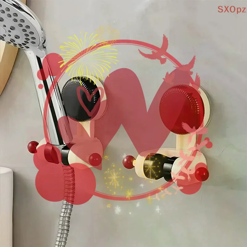 360° Adjustable Shower Holder No Drill Suction Bracket Swivel & Height-Adjustable, Waterproof Design /Strong Grip