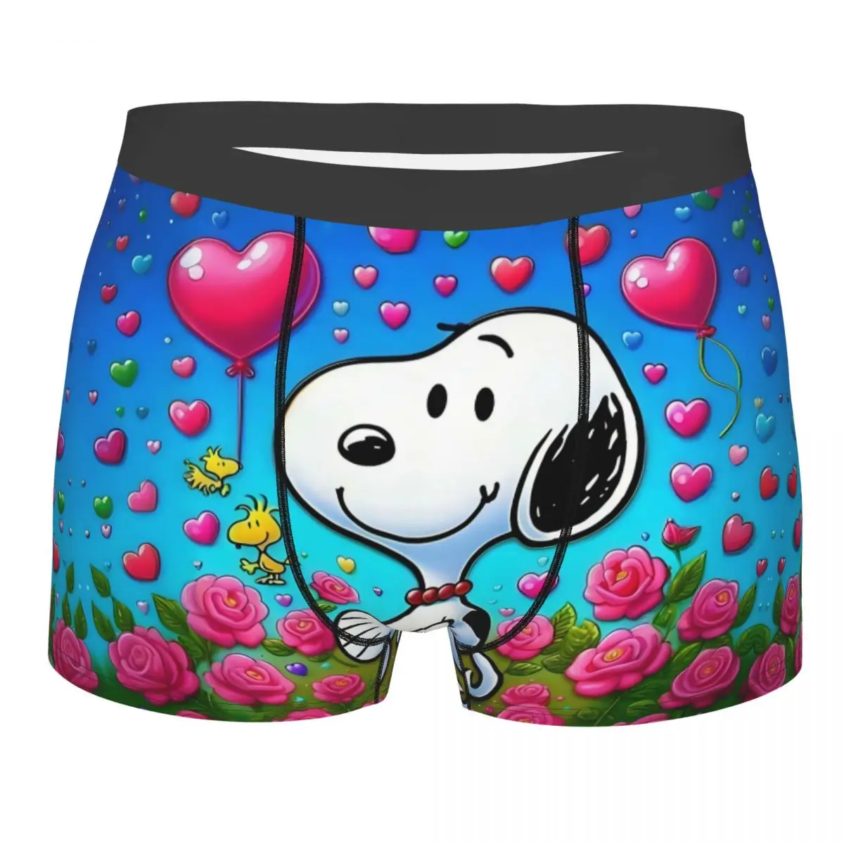 

Custom Male Novelty Anime Snoopy Comic Underwear Dog Cartoon Kawaii Boxer Briefs Breathable Shorts Panties Underpants