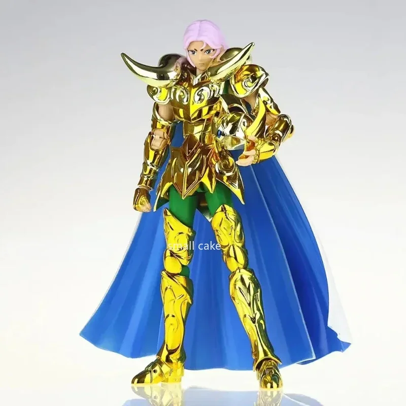 In Stock CS Model Saint Seiya EX Saint Cloth Myth Aries Metal Horn with Purple Head Movable Figure Toy Gift