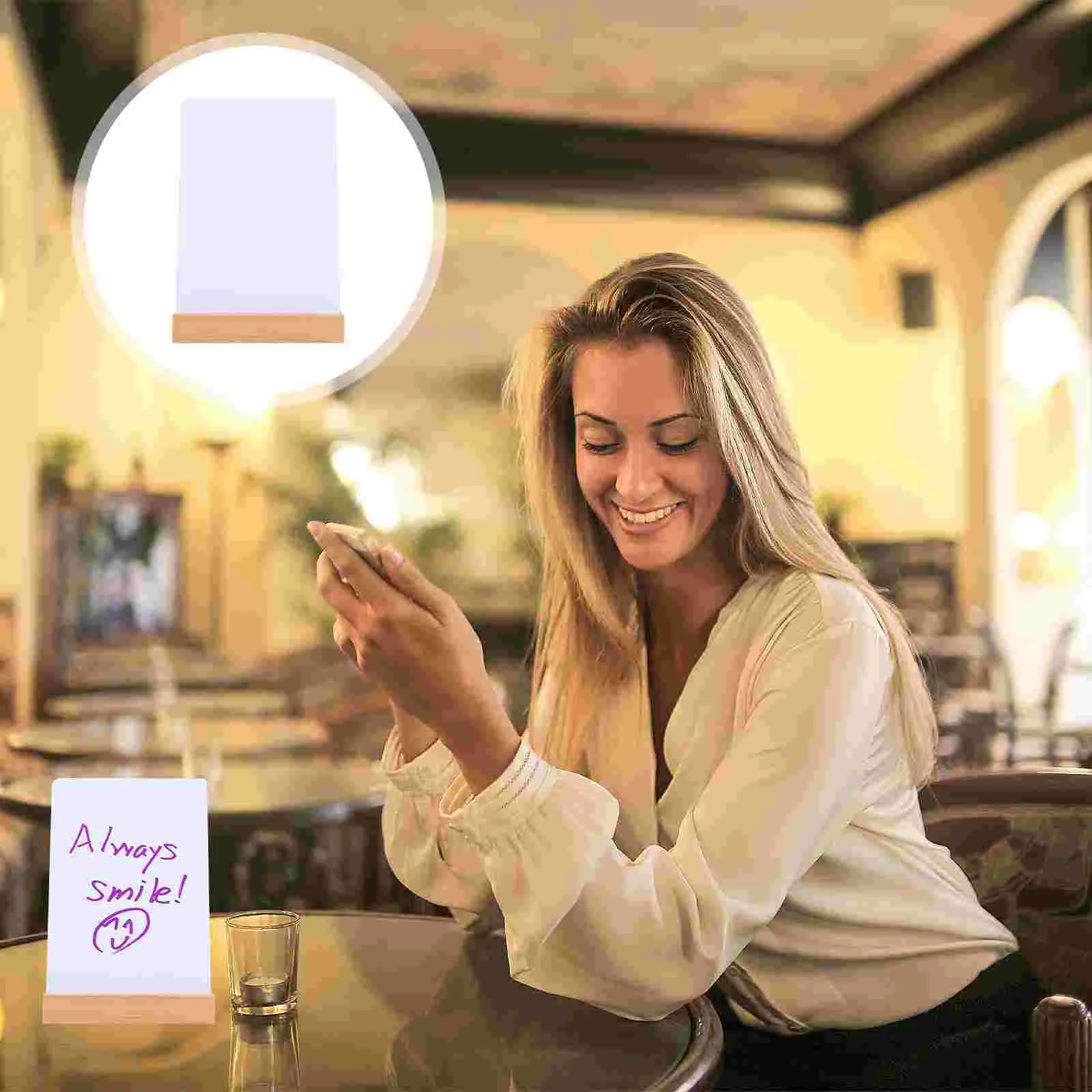 Handwriting Handwritten Price Tag Desktop Whiteboard Chalkboard Pvc Table Sign Display