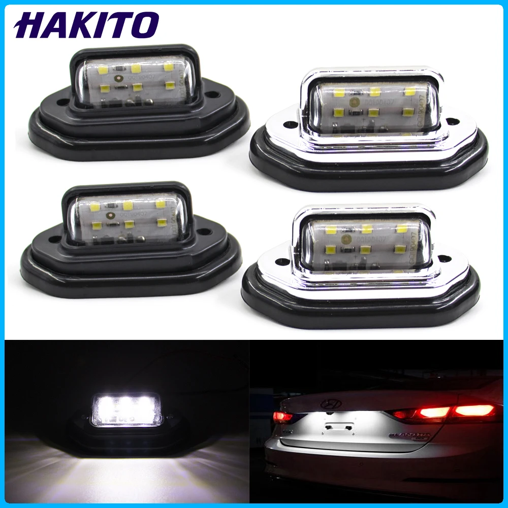 12V 24V 6 LED Car License Plate Light Signal Rear Tail Light Step Lamp Boat Truck Trailer RV Caravan Tractor Waterproof