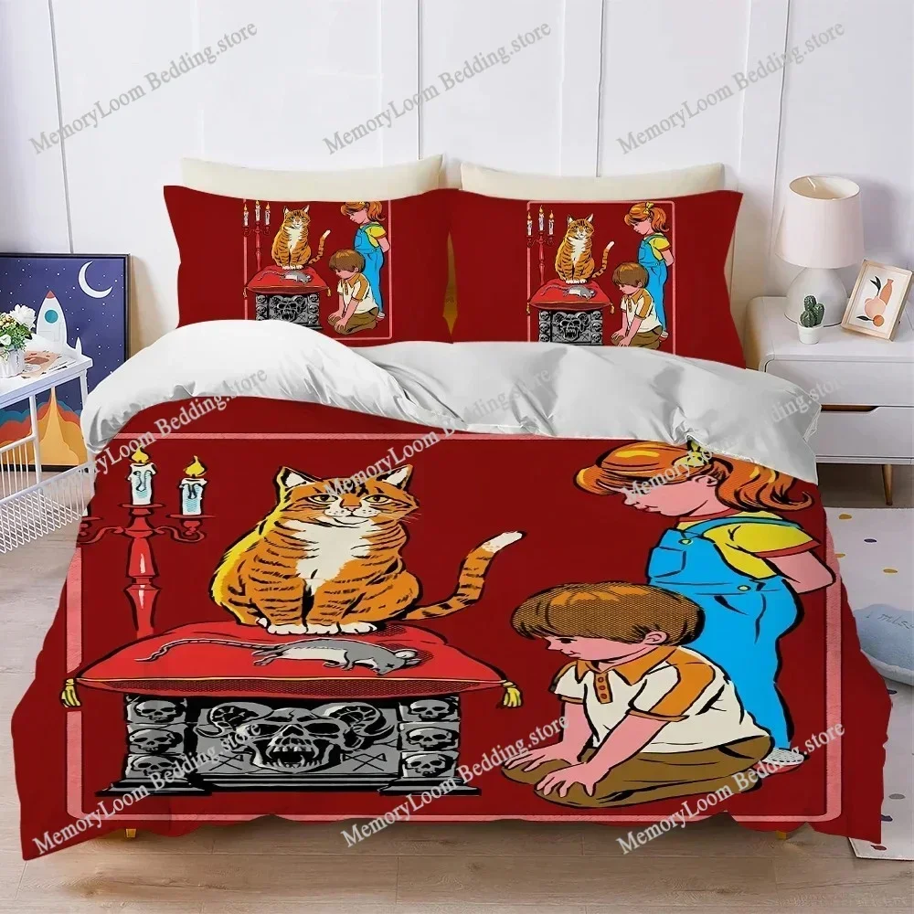 Lets-Summon Demons Duvet Cover Set Home Style Bedding Soft Laundry Cotton Bed Student Dormitory Gift Home Textileextile029963