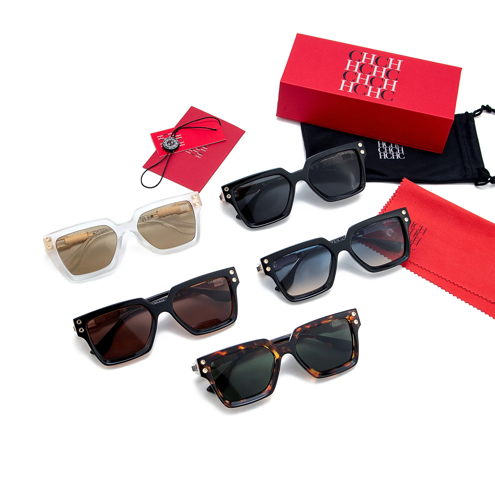 

CHHC Small Square Sunglasses for Women Narrow Frame UV400 Polarized Driving Shades Retro Fashion Unisex Glasses Lightweight 2025