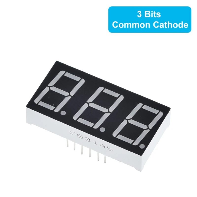 AFBC 0.56 Inch LED Display 7 Segment 3 Bit Digit Tube Red Common Cathode Digital 0.56 Inch Led 7Segment