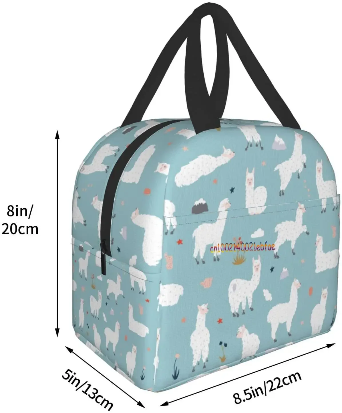 Cute Kawaii Alpaca Insulated Lunch Bag for Women Kids Cooler Bag Thermal Bag Portable Lunch Box Ice Pack Tote Food Picnic Bags