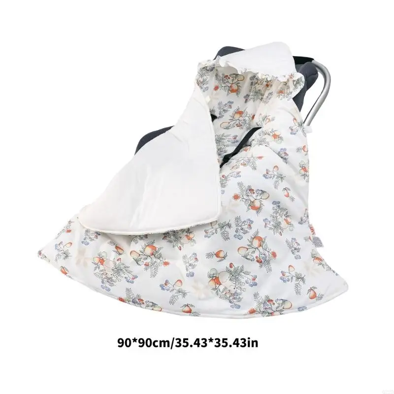 Q22D بطانية ناعمة ومريحة للأطفال خفيفة الوزن وقابلة للطي بتصميم لحديثي الولادة لحديثي الولادة لمقعد السيارة للآباء المسافرين #6