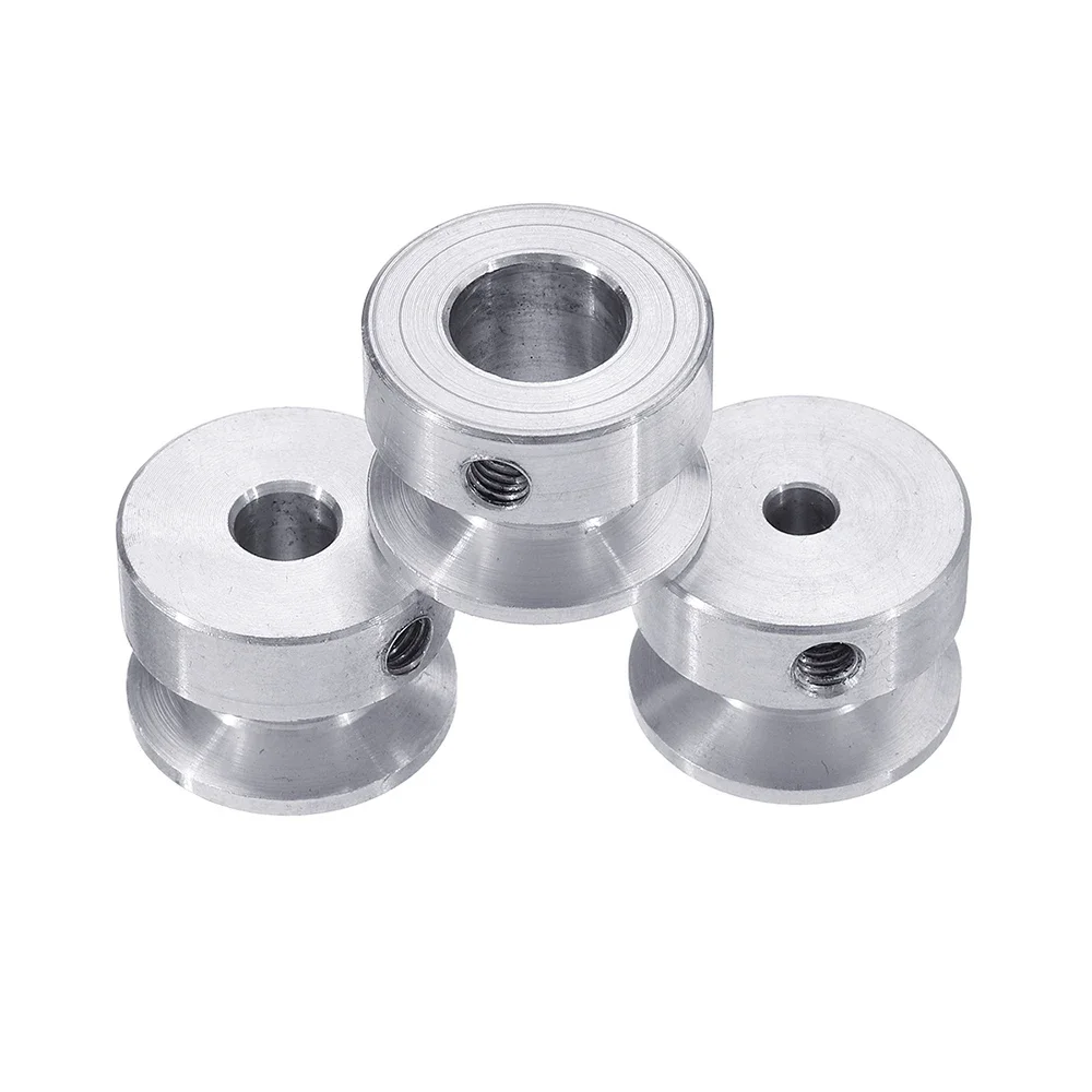 5/6/7/8/10mm Pulley 20mm Aluminum Alloy Single Groove Fixed Bore Pulley Wheel for Motor Shaft 6mm Belt