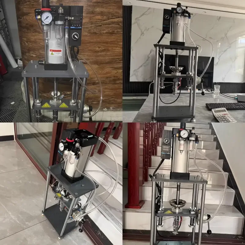 Small pneumatic injection molding machine for forming plastic parts, household appliances, cables, data lines and connectors