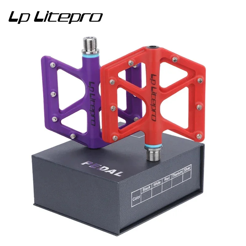 Litepro Bike Pedal Titanium Alloy Axle Nylon Pedal Widen Anti-slip Ultralight 170g Road Bike Pedal  Bike Pedals