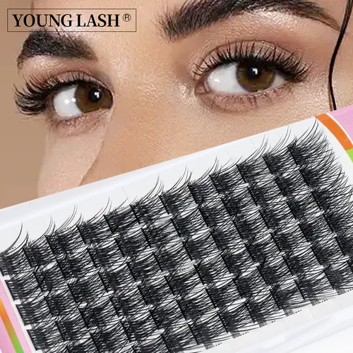 Imagen 2 del producto YOUNG LASH DIY extensión de pestañas volumen esponjoso grupos individuales pestañas 72 volumen pestañas naturales DIY en casa