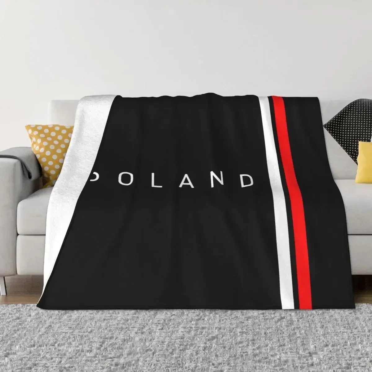 Poland Flag Blankets Velvet Ultra-Soft Throw Blankets for Bed Bedspread