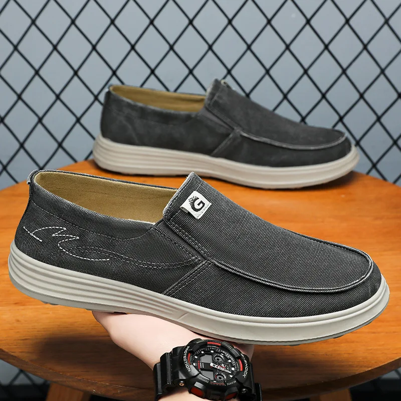 

Shoes men spring new slip-on old Beijing cloth shoes polyurethane light comfortable canvas shoes outdoor sports men's shoes