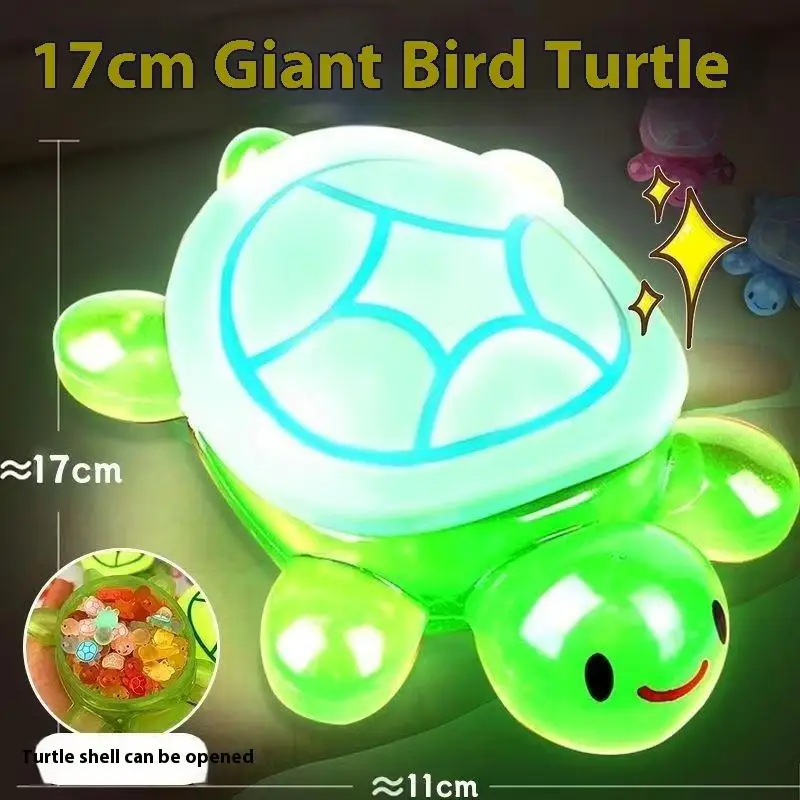 1PC Night Glow Large Turtle+Mini Luminous Turtles Figurines Glowing Turtle Storage Ornament Landscape Desktop Resin Craft