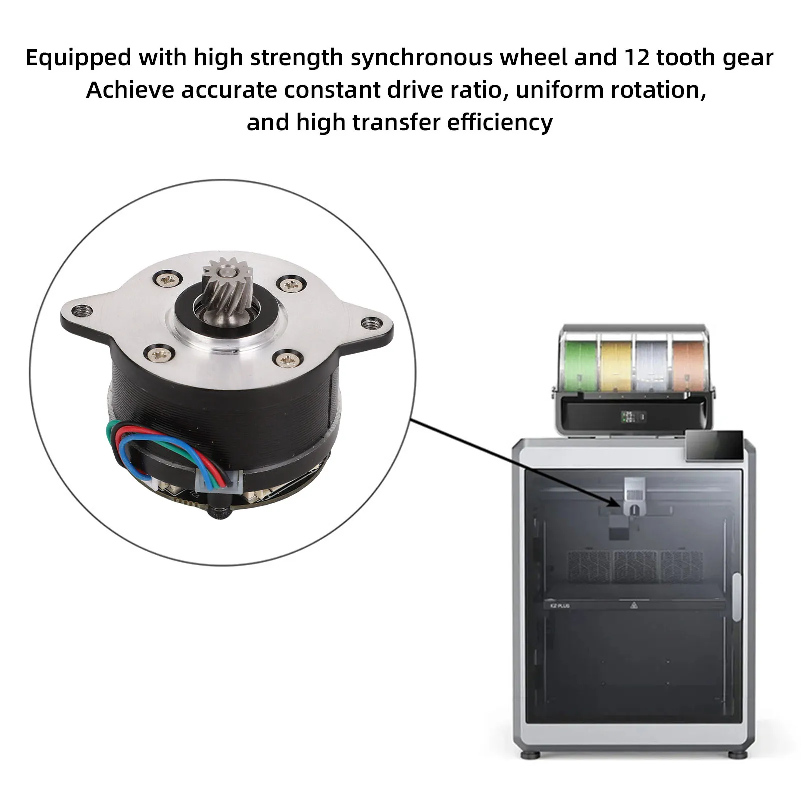 

Двигатель экструдера Шаговый двигатель экструдера из алюминиевого сплава Высокопрочное синхронное вращение колес Низкий уровень шума для 3D-принтера