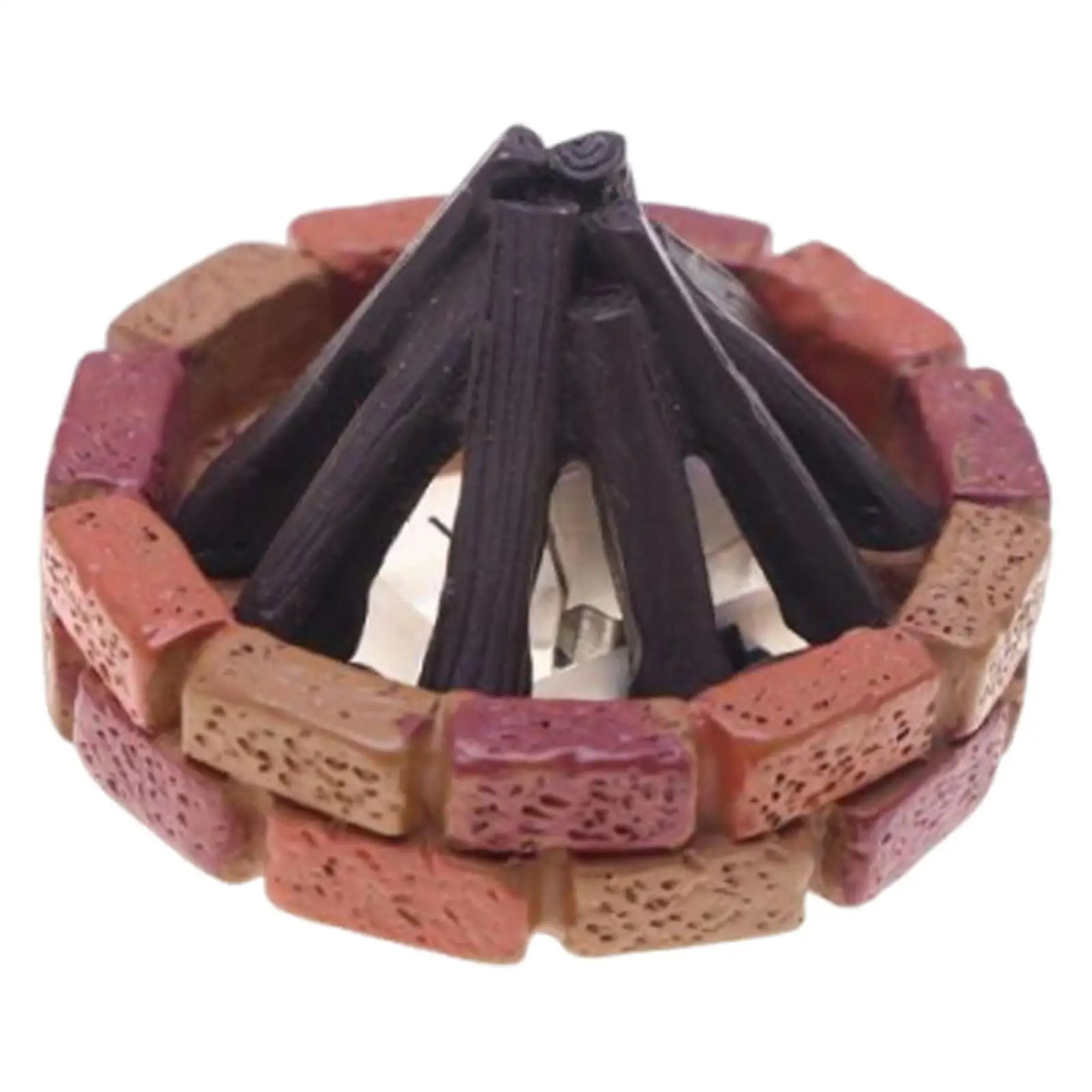 Simulazione di ornamenti per falò in miniatura per casa delle bambole per mini oggetti di scena fotografici