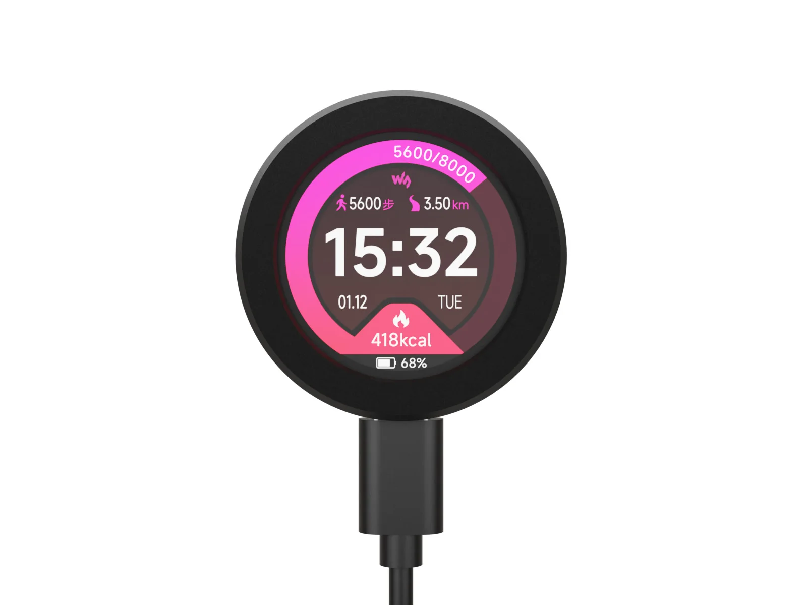 RP2040 Microcontroller Development Board, with 1.28inch Round Touch LCD, Accelerometer And Gyroscope Sensor, With CNC Metal Case