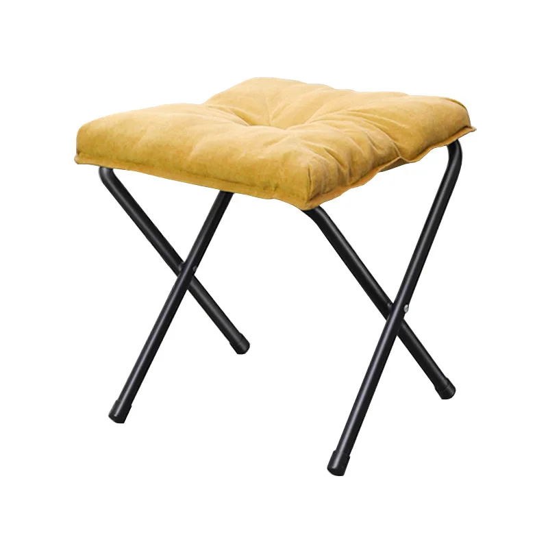 Folding Footrest Stool  Accent Padded Sofa Foot Stool For Lazy Chair Upholstered Small Foldable