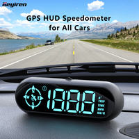 Geyiren G9 GPS HUD Auto Digital Speedometer Head Up Display Car Security Over Speed Alarm Clock Compass Odometer Car Accessories