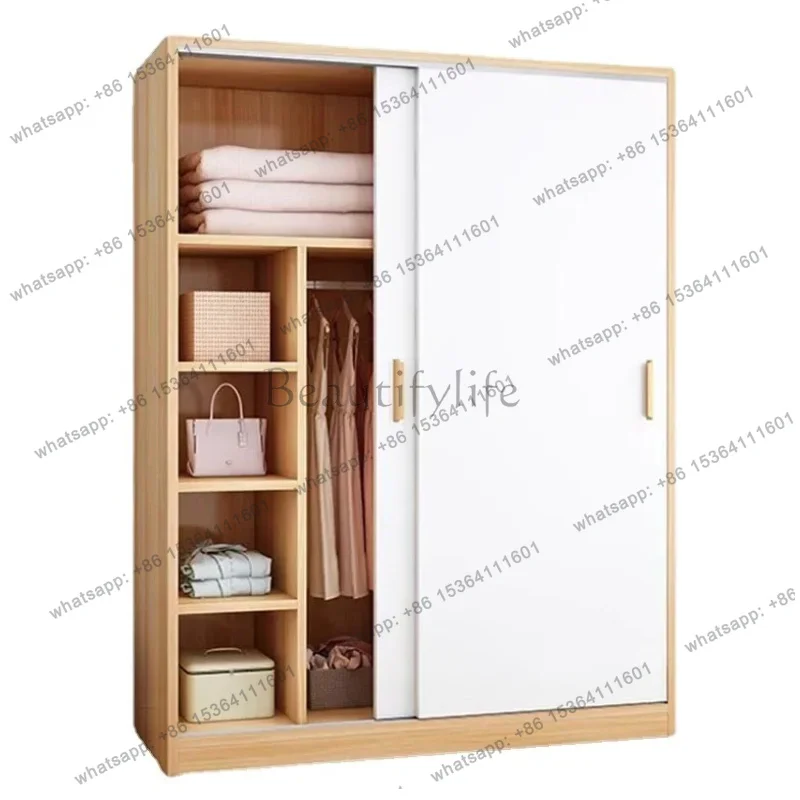 PG Nordic White Wooden Wardrobe Hanging Storage European Wardrobe Clothes Organizer Armario Ropero Dormitorio Bedroom Furniture