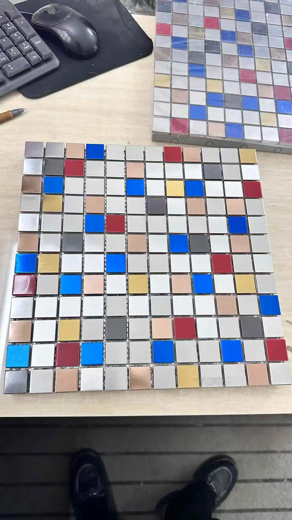 3D Butterfly Design Stainless Steel Mosaic Wall Tiles Concave-Convex Metal Decorative Tiles for KTV Bar Cafe Backsplash Feature view 6
