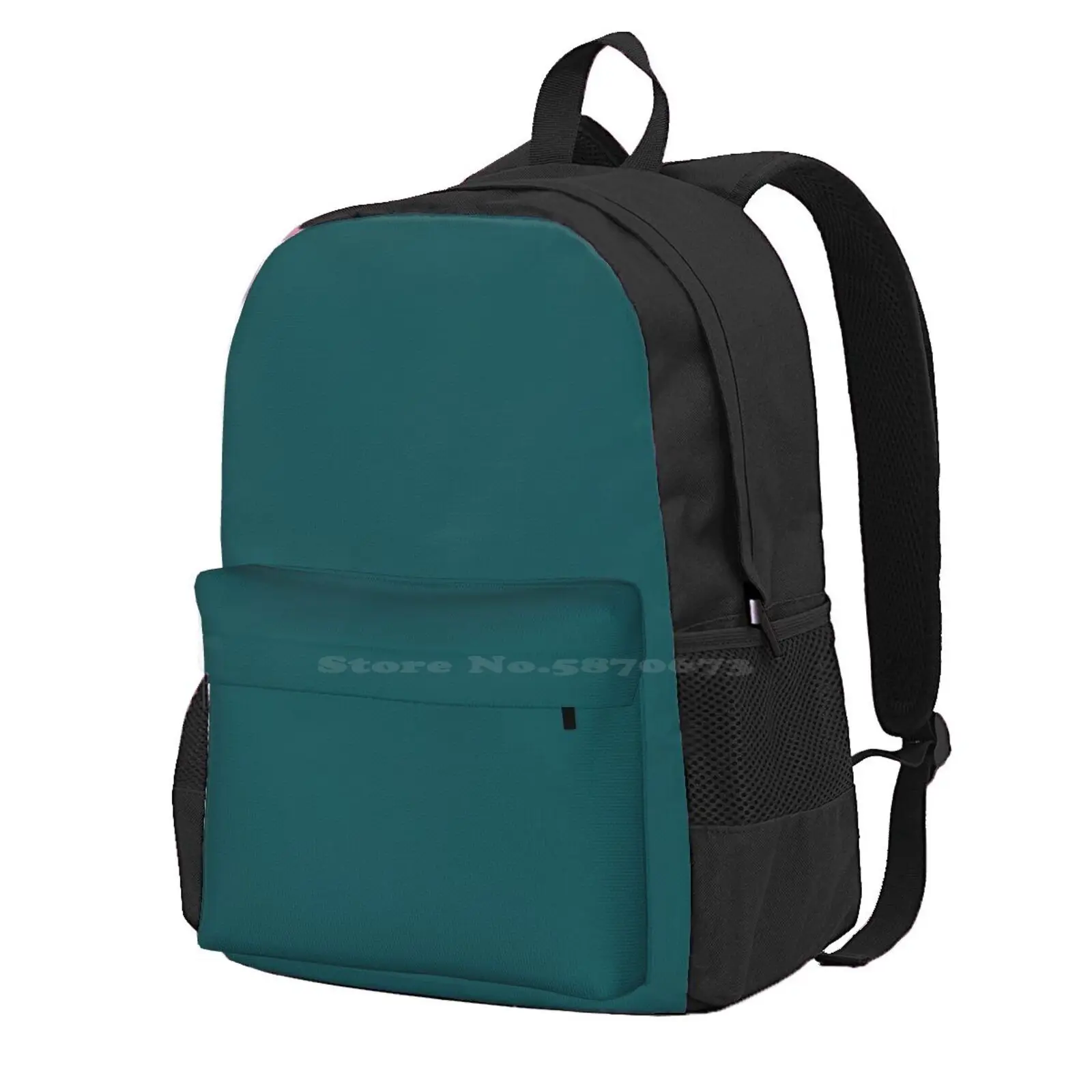 

Teal Green Accent Solid Color Decor Hot Sale Schoolbag Backpack Fashion Bags Solid Color Teal Green Teal Blue Accent Color