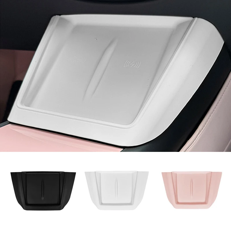 

Противоскользящая накладка для Tesla Model Y Juniper/Launch 2025, беспроводная зарядная панель для автомобильного телефона, нескользящий коврик для зарядного устройства, защитные накладки, детали