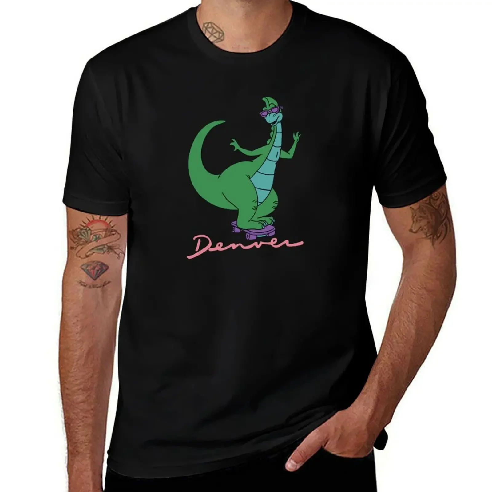 

Denver the Last Dinosaur T-Shirt Aesthetic clothing basketball graphic tees rapper graphic tees tees T-shirt men