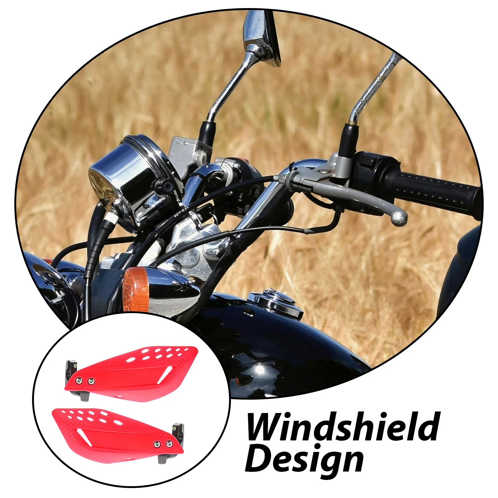 

1 Pair Universal Motorcycle Handguards Handlebar Hand Guard Protection All Weather Crash Resistant Windshield Dirt Bike Atv