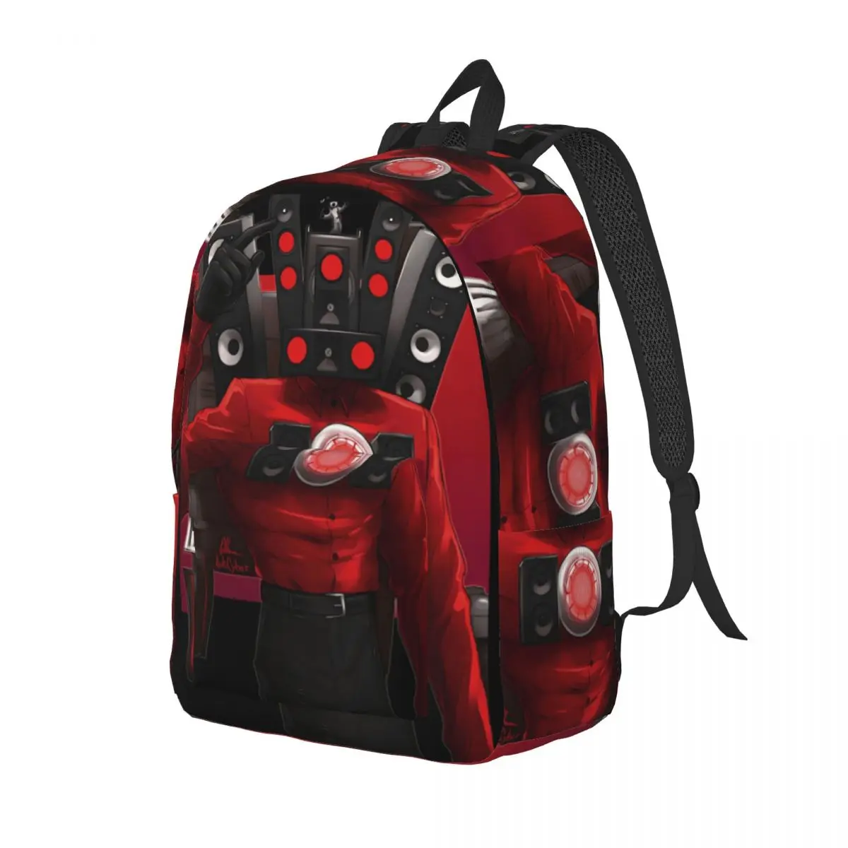 Skibidi-mochila de inodoro para hombres y mujeres, morral de Anime para estudiantes de secundaria primaria, de dibujos animados, para libros Titan, para exteriores